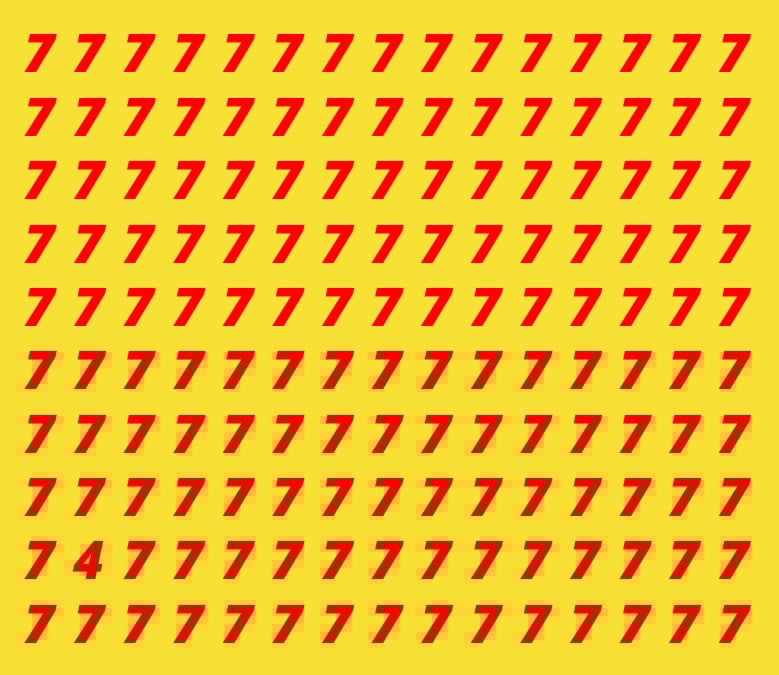 Find tallet 4 på billedet.